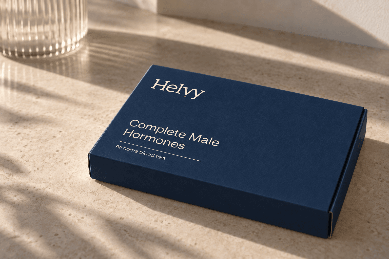 Illustrative Helvy Complete Male Hormones kit packaging