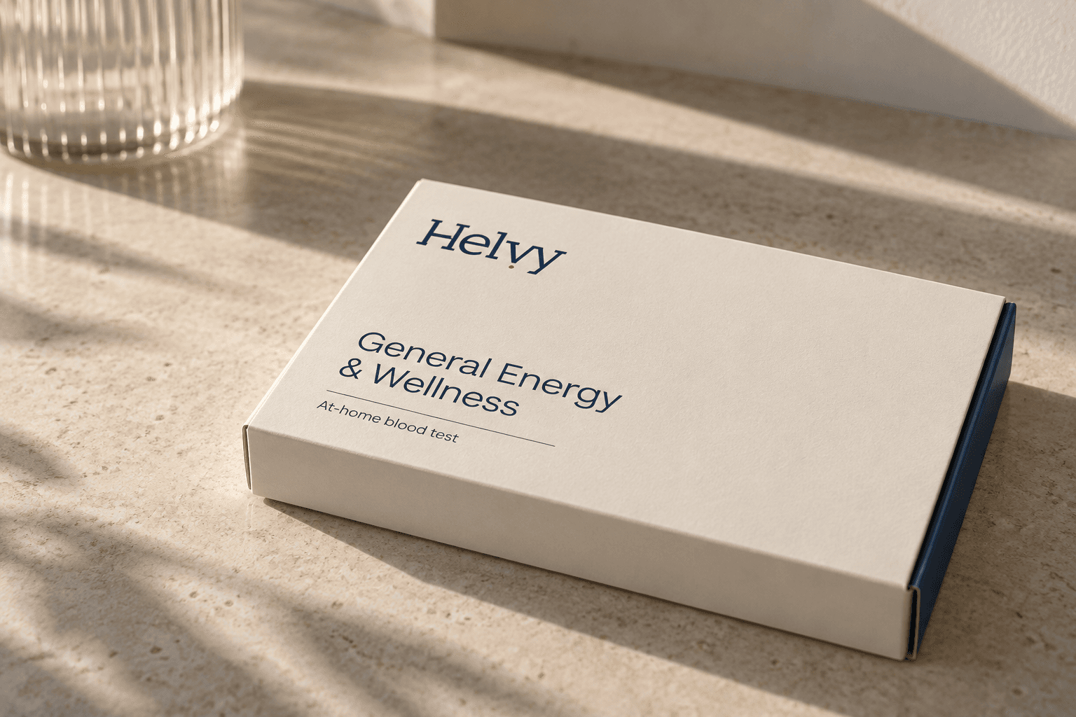 Illustrative Helvy General Energy & Wellness kit packaging